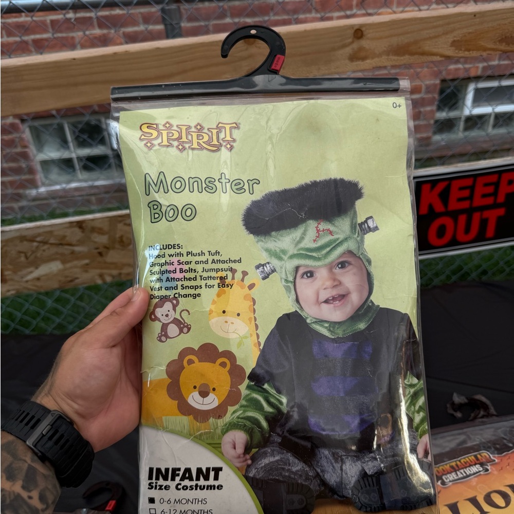 Spirit Monster Boo Infant Costume - Green and Black